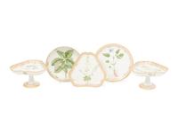 A Group of Five Royal Copenhagen Flora Danica Porcelain Table Articles