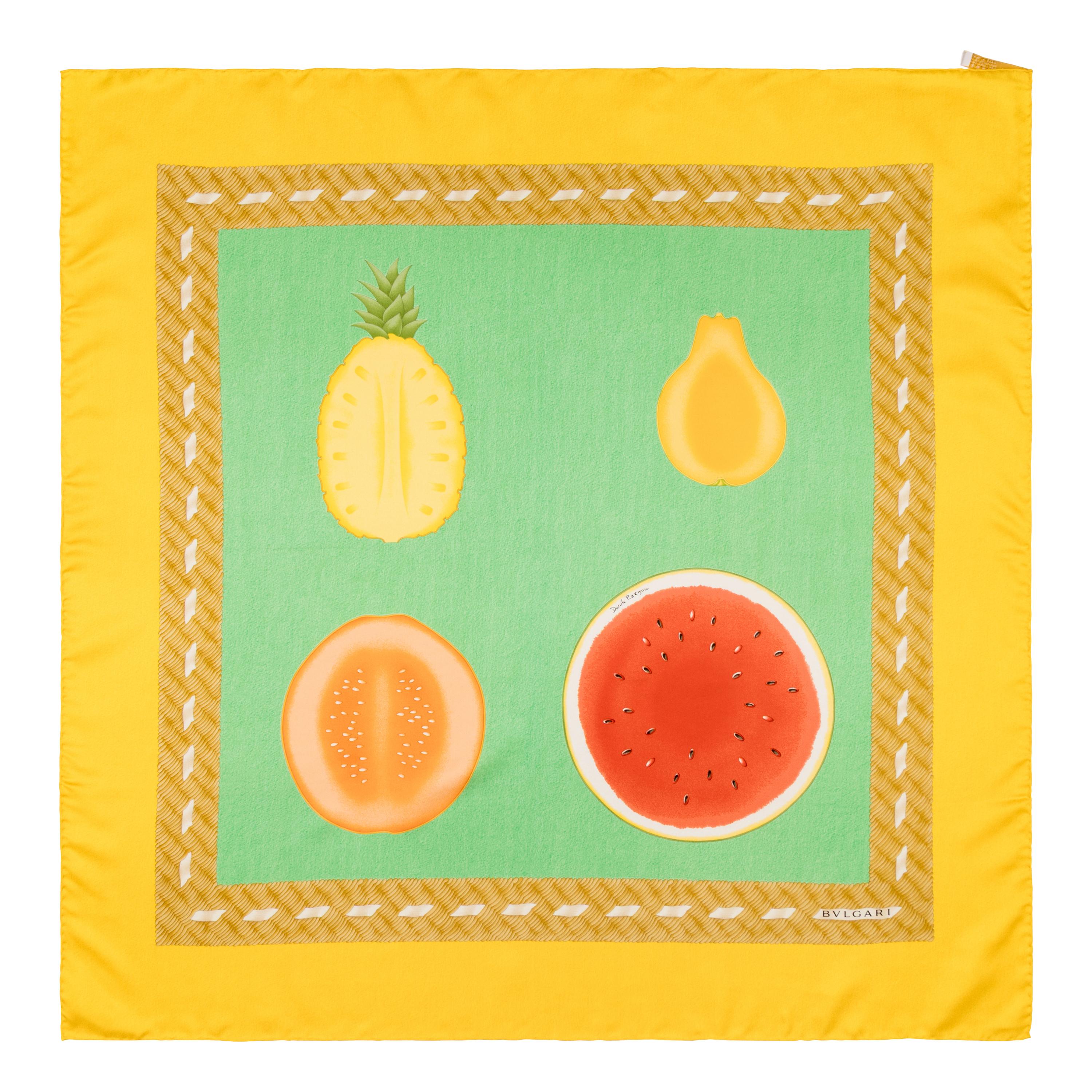 Five Designer Silk Scarves, Including Versace & Bulgari