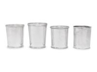 Four American Coin Silver Beakers