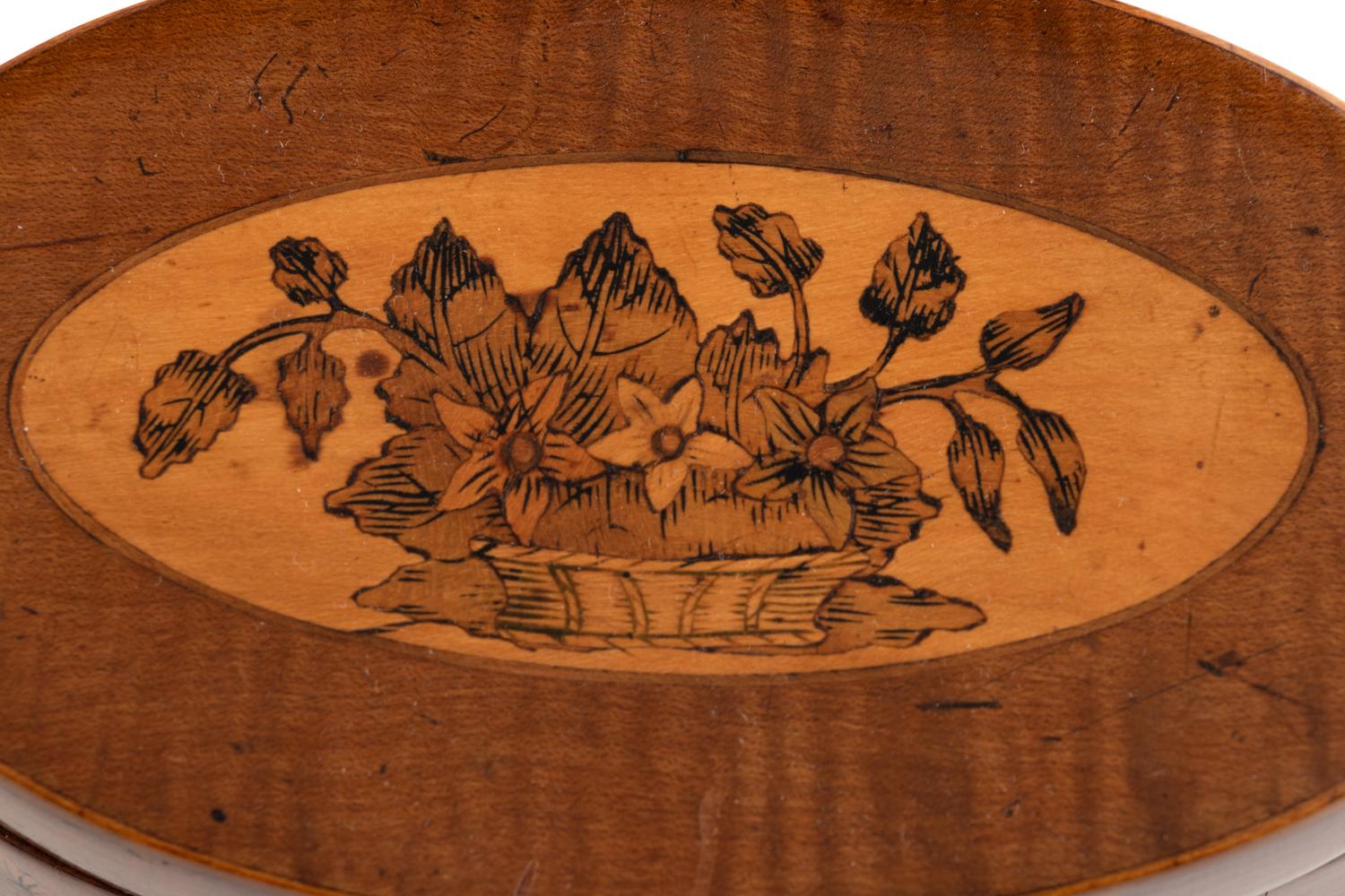 A Group of Three George III Marquetry Tea Caddies