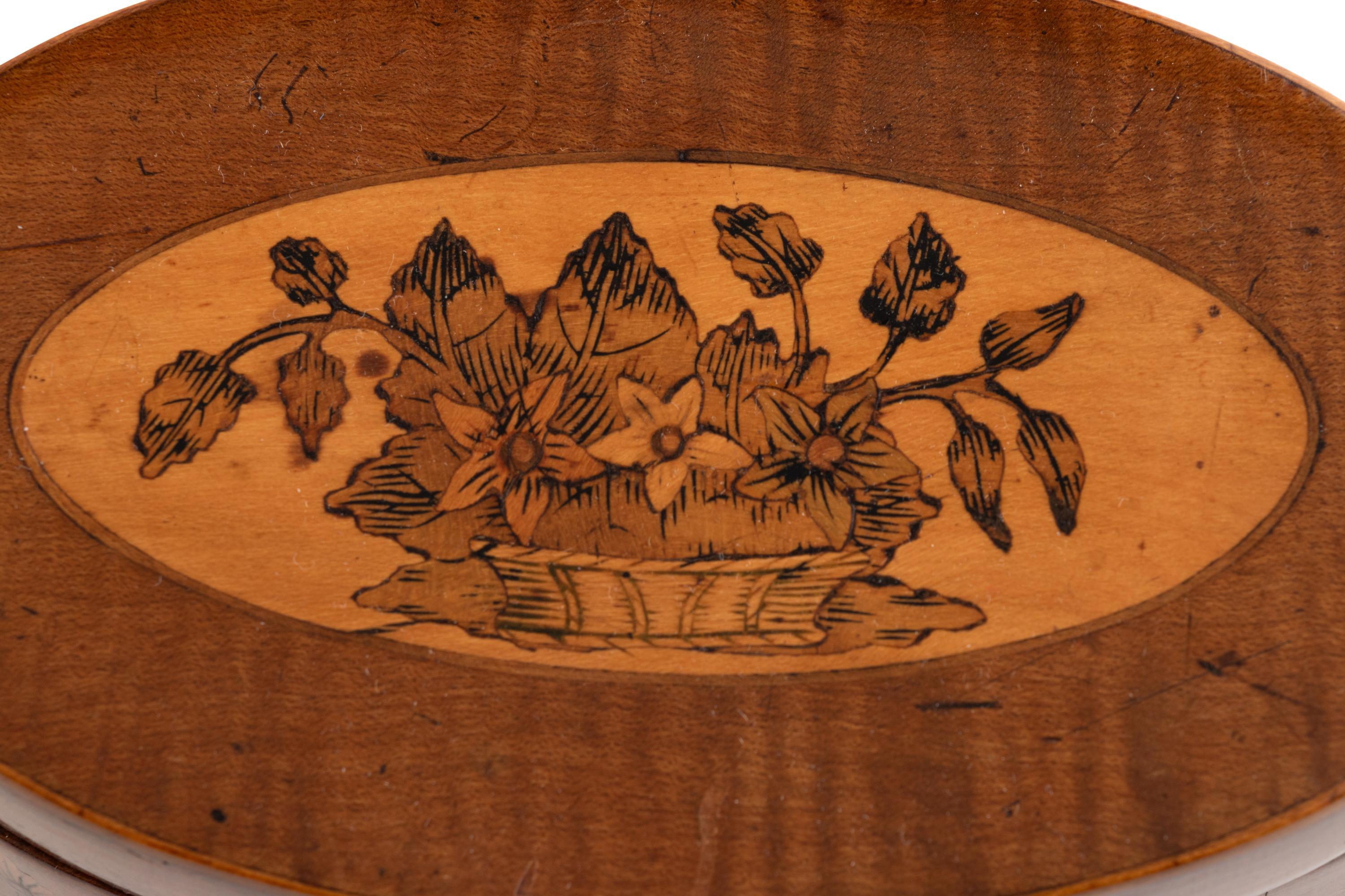 A Group of Three George III Marquetry Tea Caddies