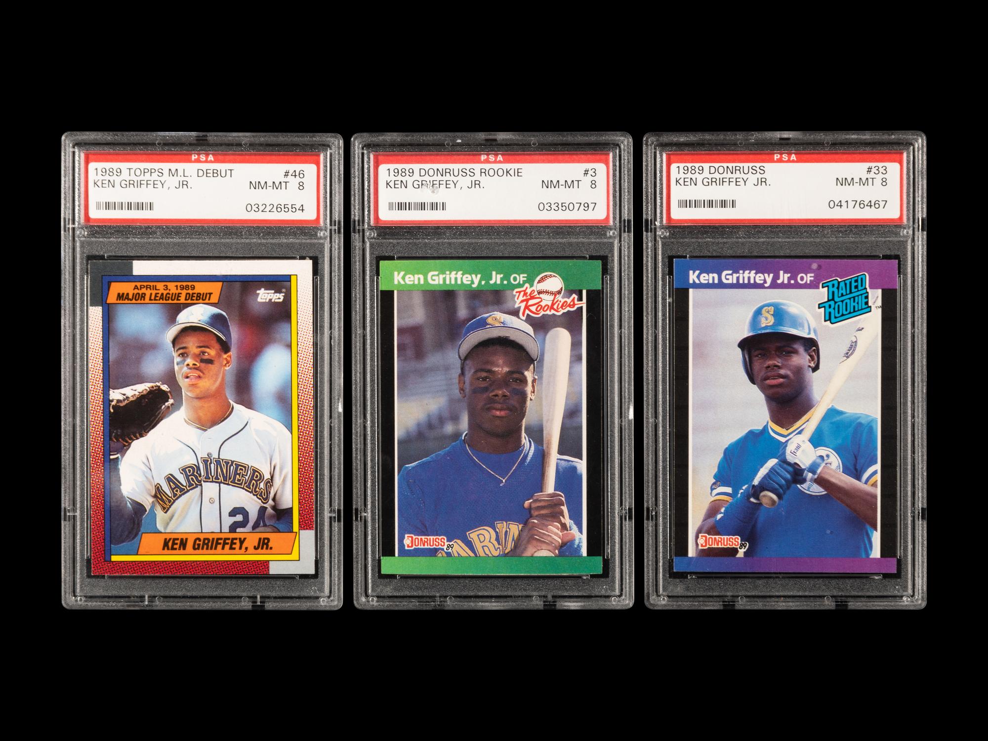 A Group of 12 Ken Griffey Jr. PSA Graded Rookie Cards,