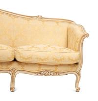 A Louis XV Style Painted and Parcel Gilt Canape — 19th/20th Century