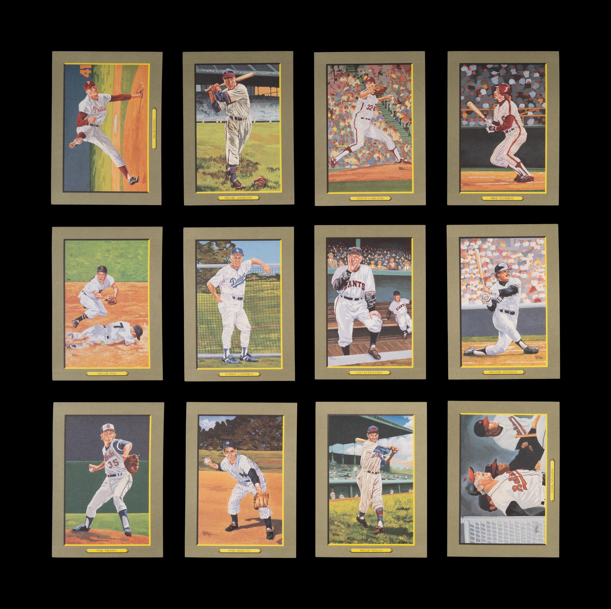 A Complete Run of 1984-97 Series One Through Nine Perez-Steele Baseball Hall of Fame Great Moments Cards