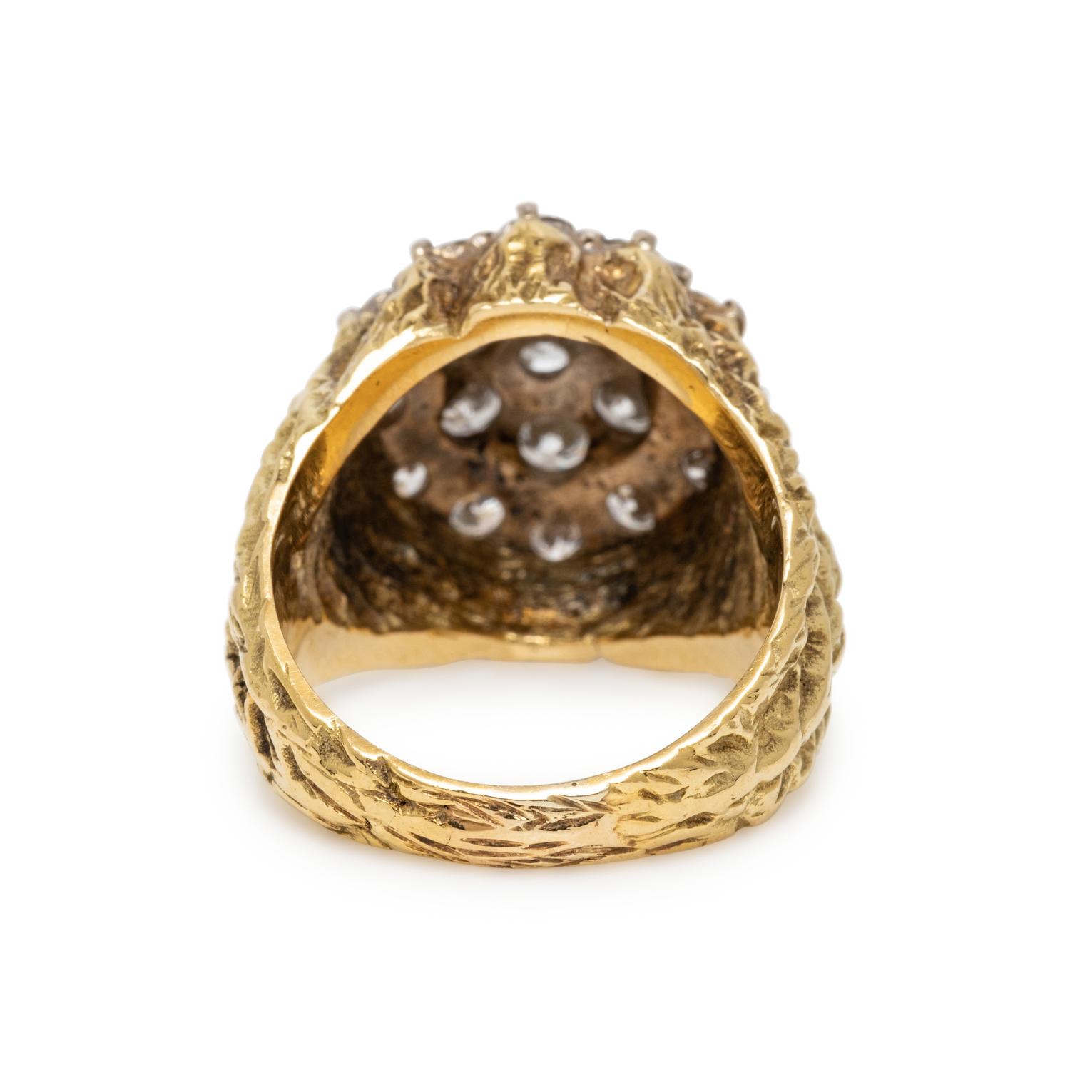 DIAMOND AND YELLOW GOLD RING