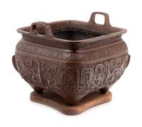 A Large Bronze Incense Burner