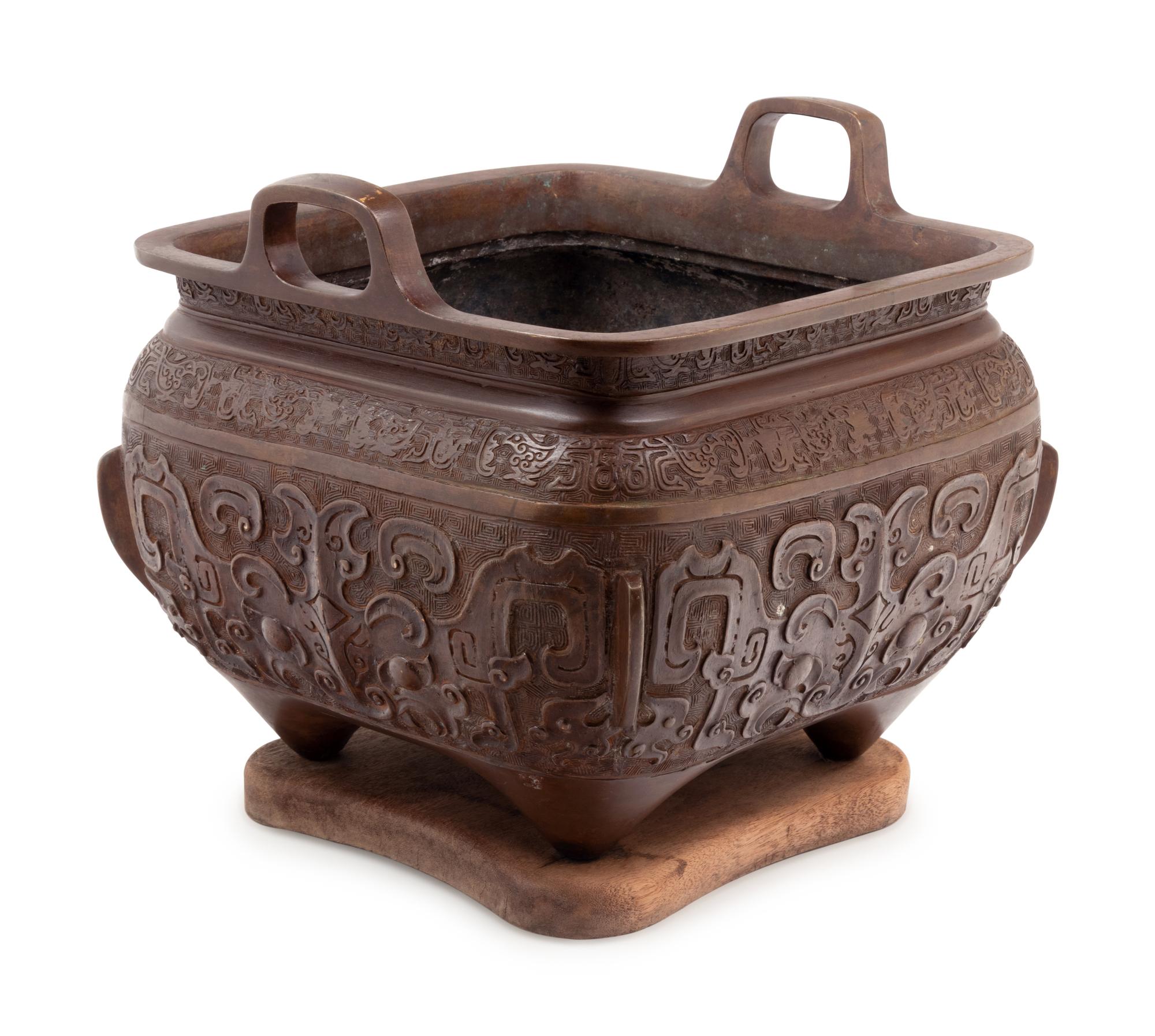 A Large Bronze Incense Burner