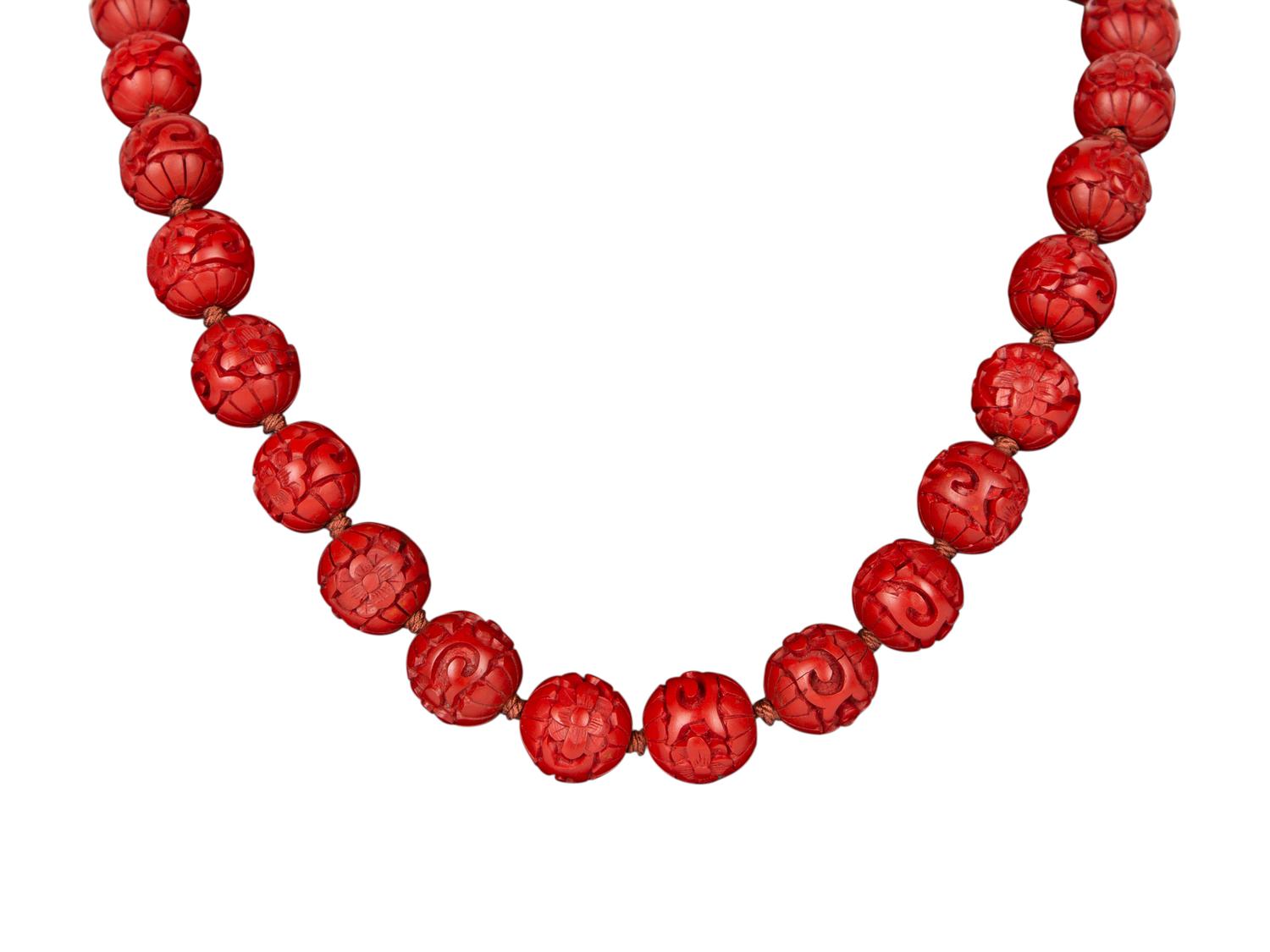 Four Chinese Bead Necklaces — 20TH CENTURY