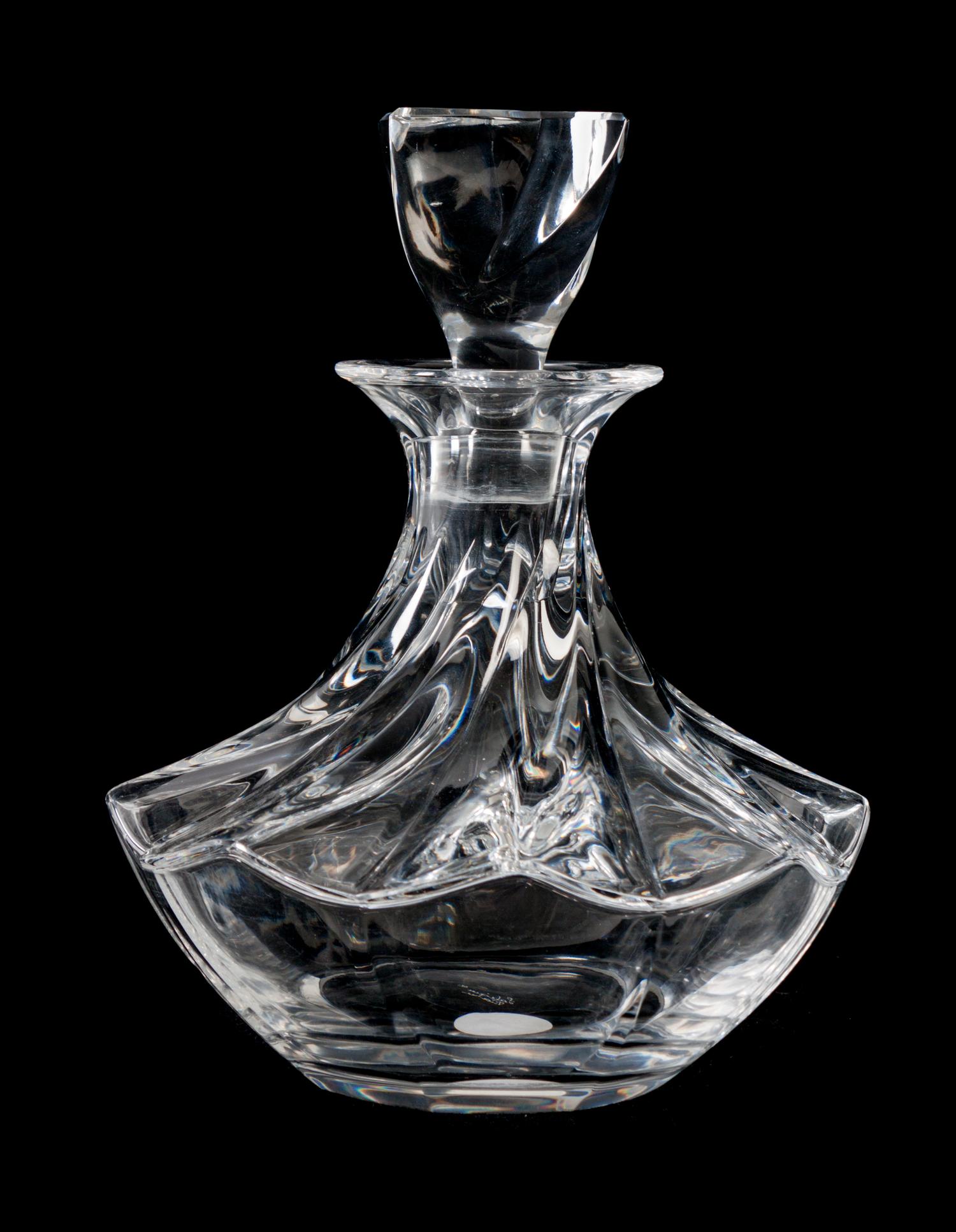 A Lalique Molded Glass Decanter Height 9 inches. — 20TH CENTURY