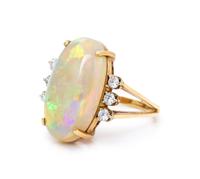OPAL AND DIAMOND RING