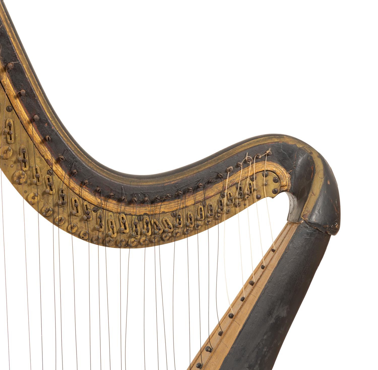 An English Regency Eight Pedal Harp By Jacob Erat (English, 1758-1821)