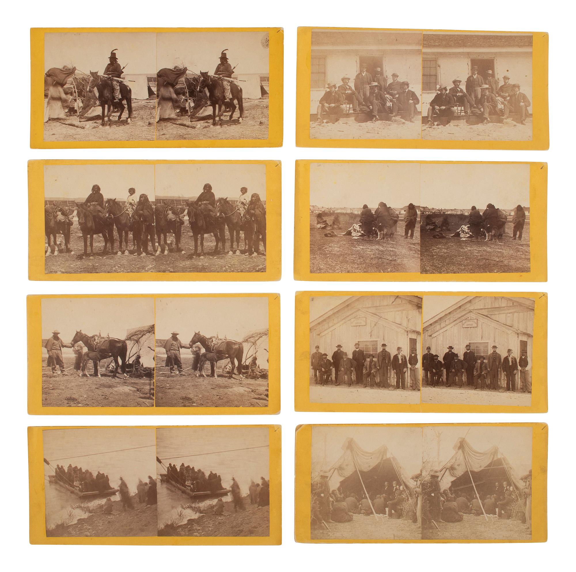 [NATIVE AMERICANS]. GARDNER (1821-1882), Alexander, photographer. An exceptional group of 32 Fort Laramie Treaty stereoviews. Fort Laramie, Wyoming Territory, 1868.