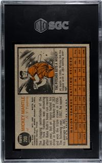 A 1962 Topps Mickey Mantle Baseball Card No. 200 (SGC 5.5 EX+)