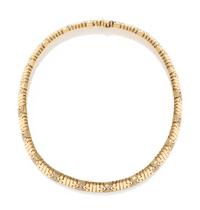 BVLGARI, YELLOW GOLD AND DIAMOND 'PARENTESI' COLLAR NECKLACE