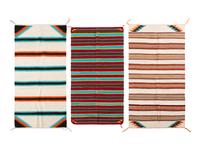 Navajo Banded Double Saddle Blankets