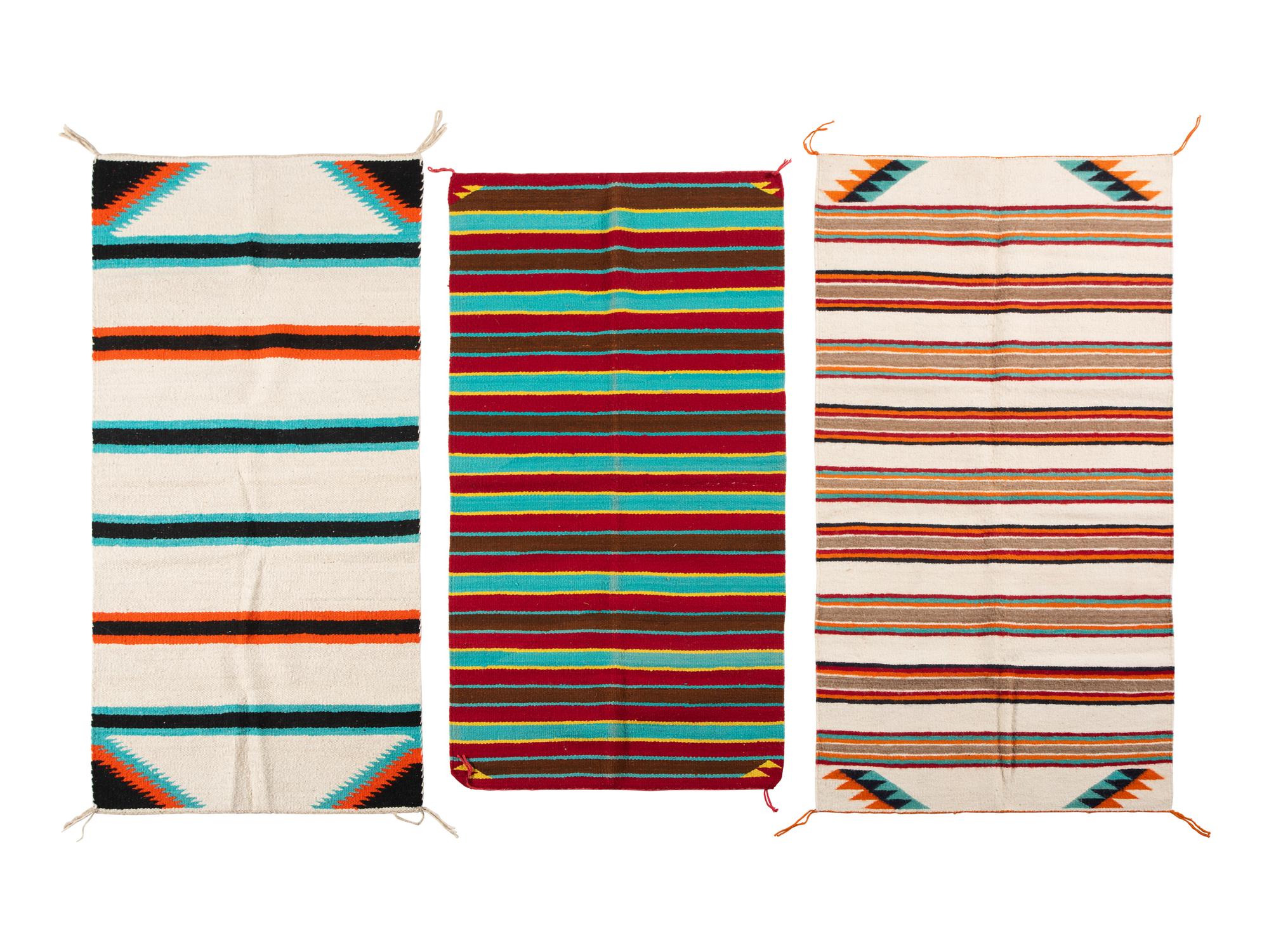 Navajo Banded Double Saddle Blankets