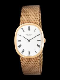 PATEK PHILIPPE, 18K YELLOW GOLD 'ELLIPSE' WATCH
