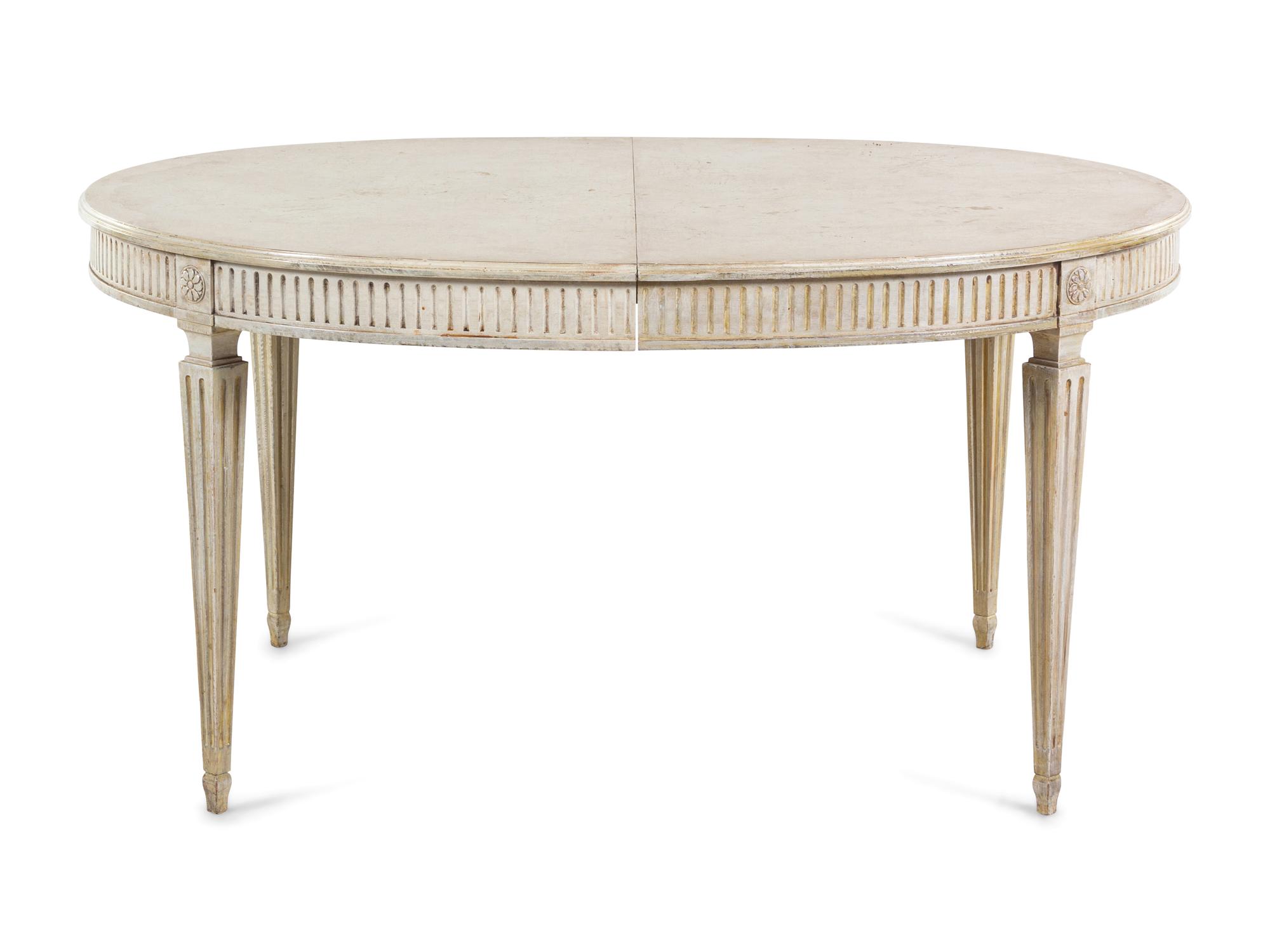 A Louis XVI Style Painted Dining Table