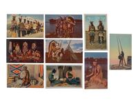 [NATIVE AMERICANS]. 61 real photo postcards of Native American subjects, incl. Red Cloud.