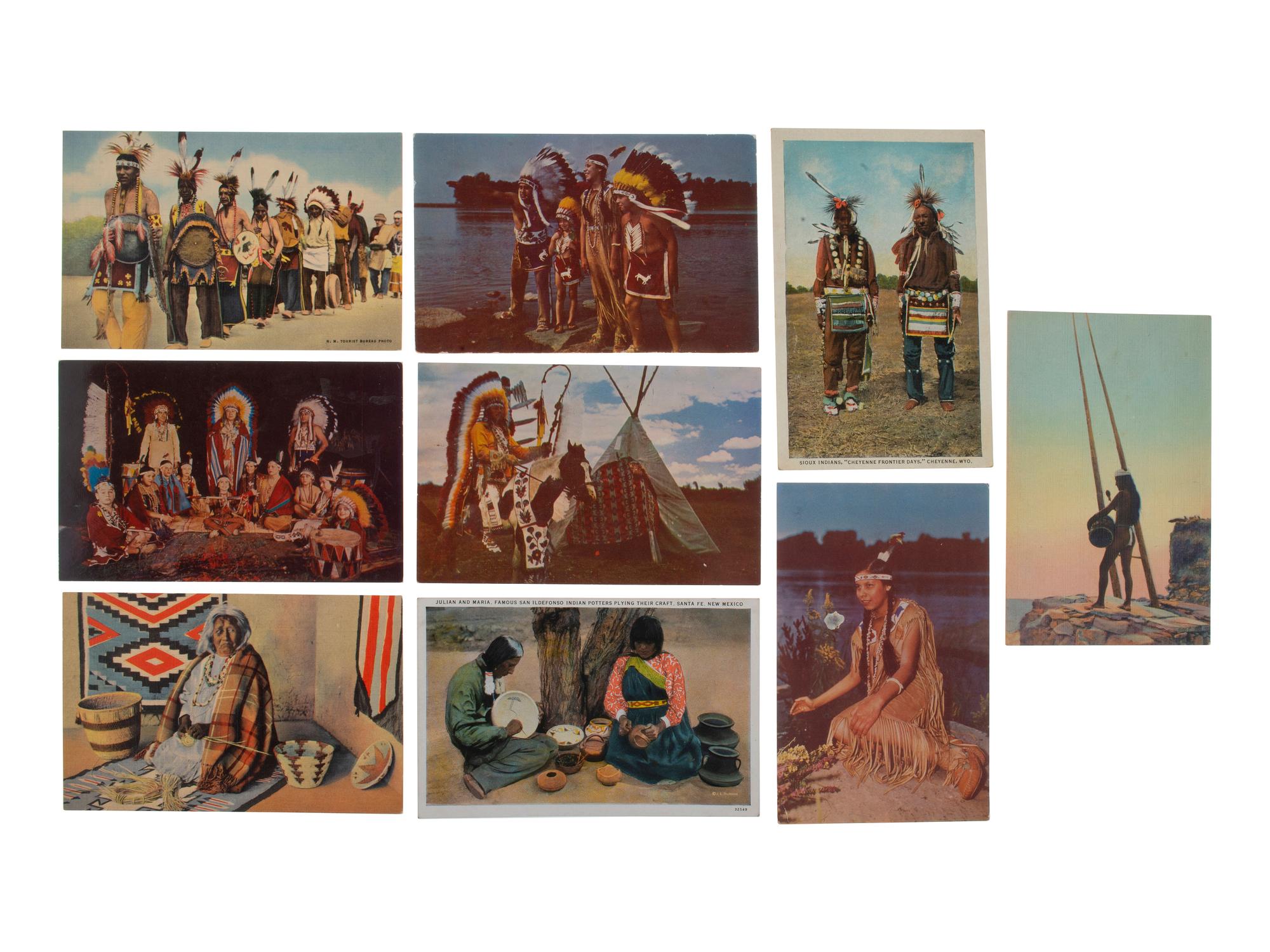 [NATIVE AMERICANS]. 61 real photo postcards of Native American subjects, incl. Red Cloud.