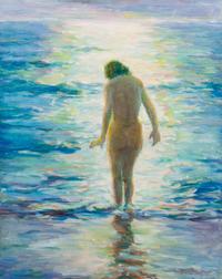 Francesco Spicuzza, (Wisconsin, 1883-1962), Woman Wading
