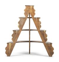 A Country Paint Decorated Pine Four-Tier Shelf