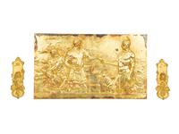 A Group of Three Gilt Wall Plaques