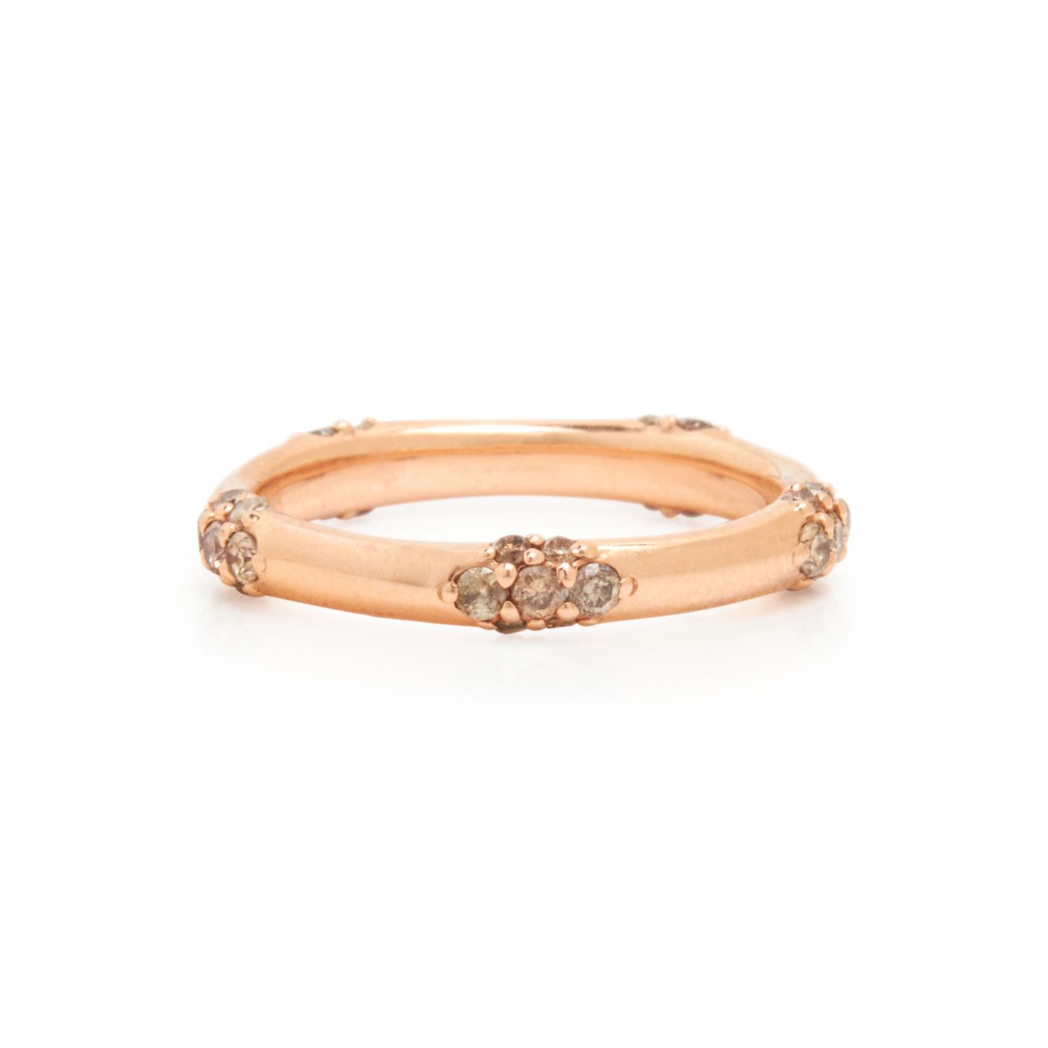 ANNA SHEFFIELD, ROSE GOLD AND DIAMOND 'CELESTINE' RING