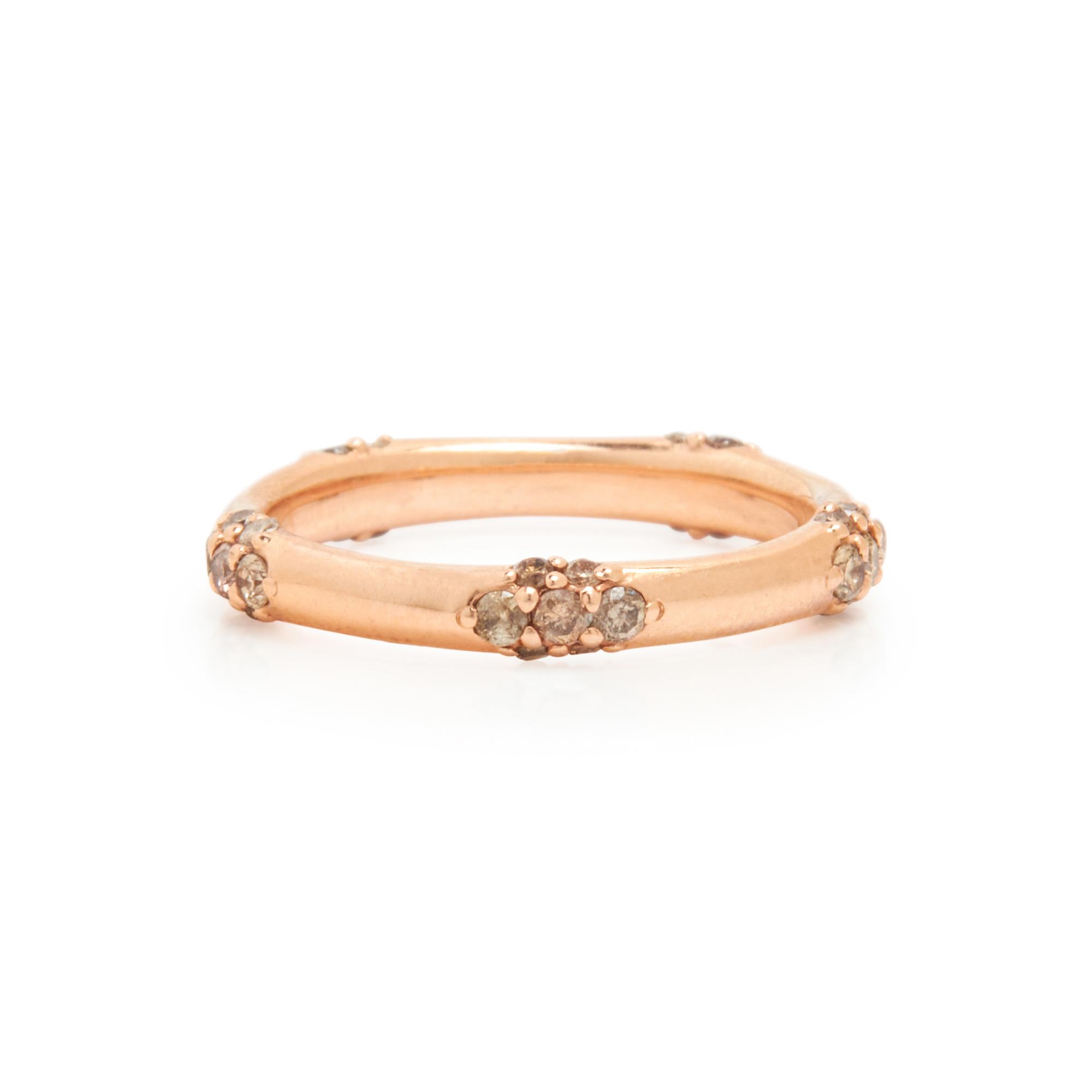 ANNA SHEFFIELD, ROSE GOLD AND DIAMOND 'CELESTINE' RING