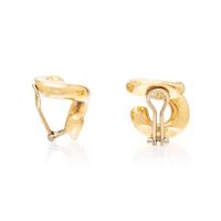 WEINGRILL, YELLOW GOLD EARRINGS