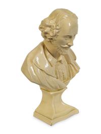 A Leeds Creamware Bust of Shakespeare Circa 1800