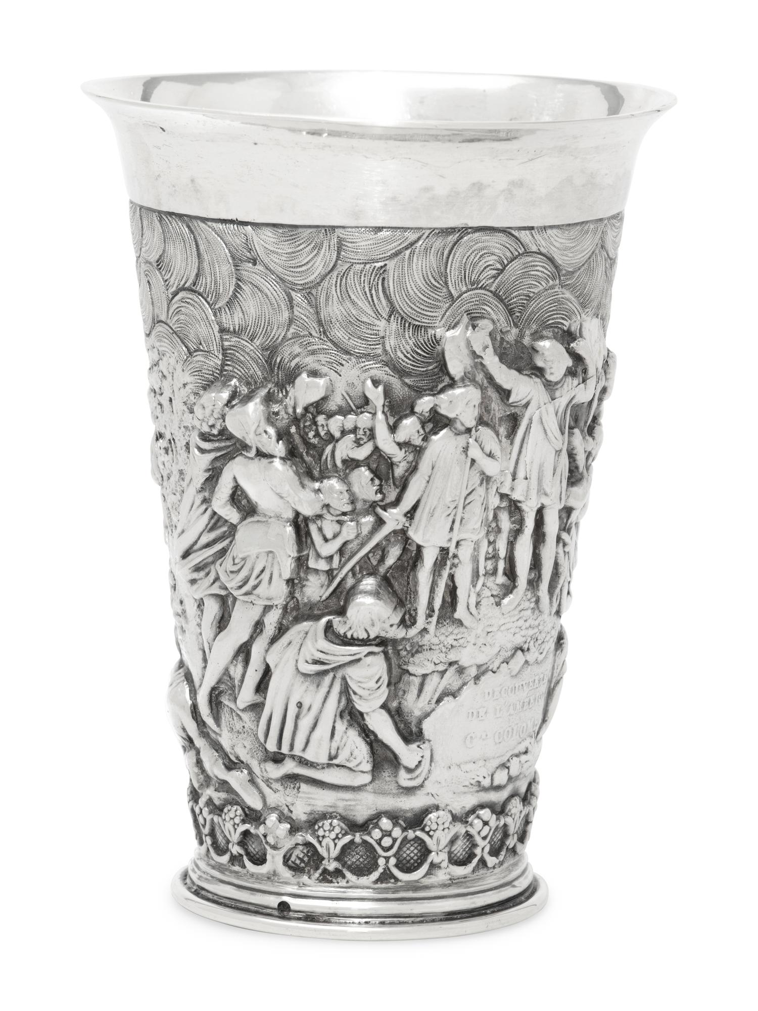 A Dutch Silver Commemorative Beaker