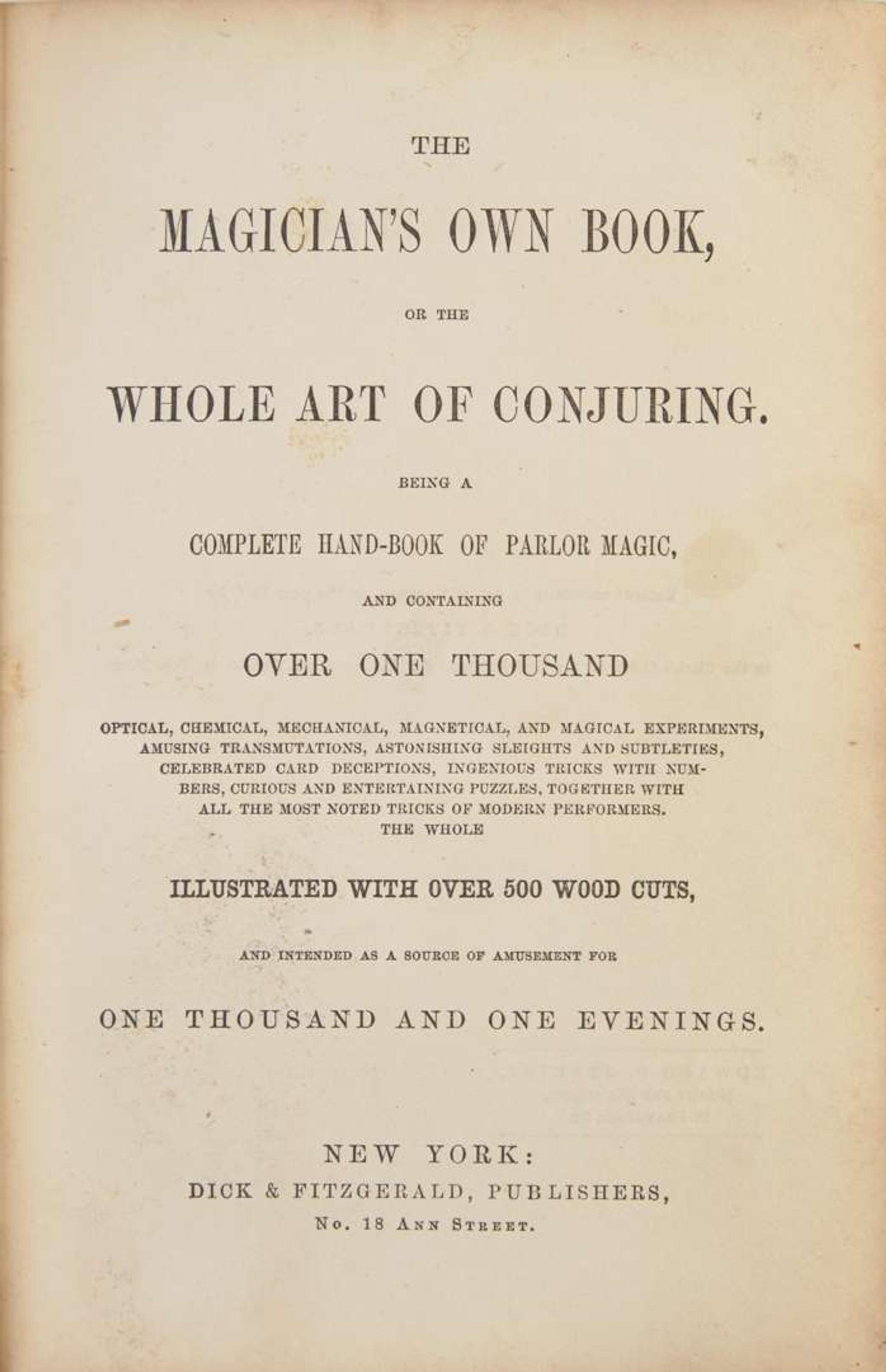 [Magic] Group of 3 19th-Century Magic Books