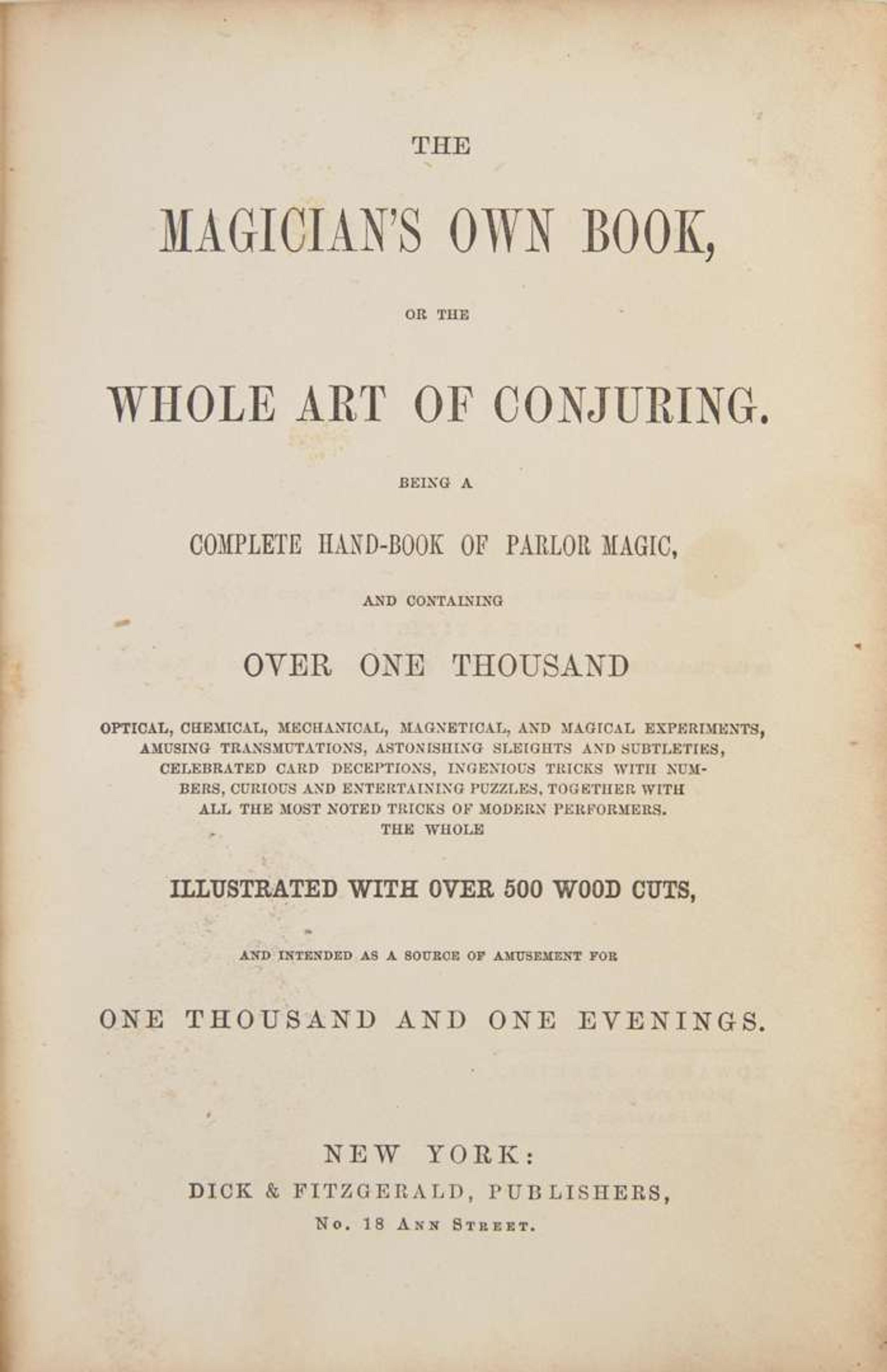 [Magic] Group of 3 19th-Century Magic Books
