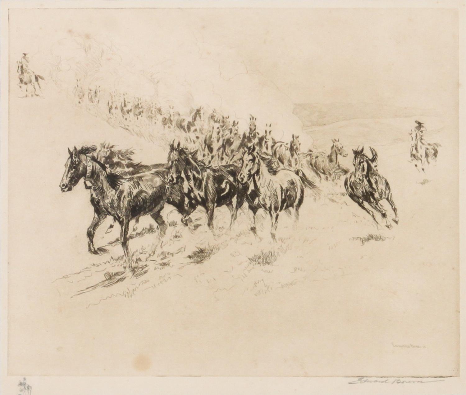 Edward Borein, (American, 1872-1945), The Bell Mare