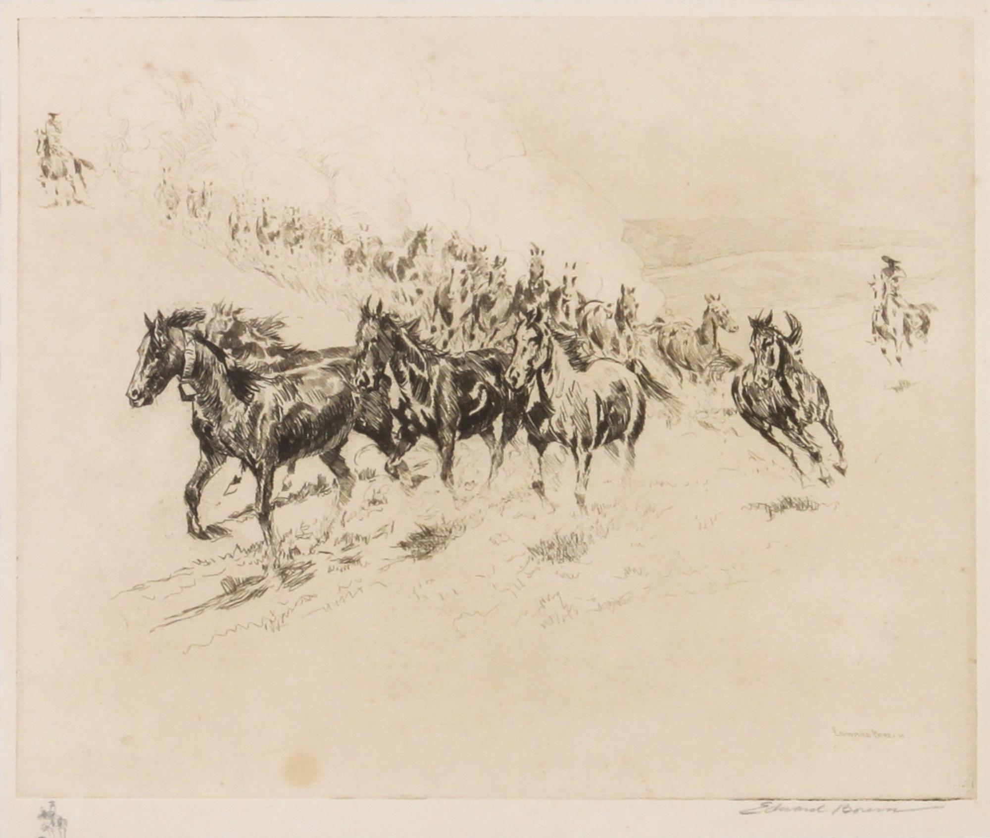 Edward Borein, (American, 1872-1945), The Bell Mare