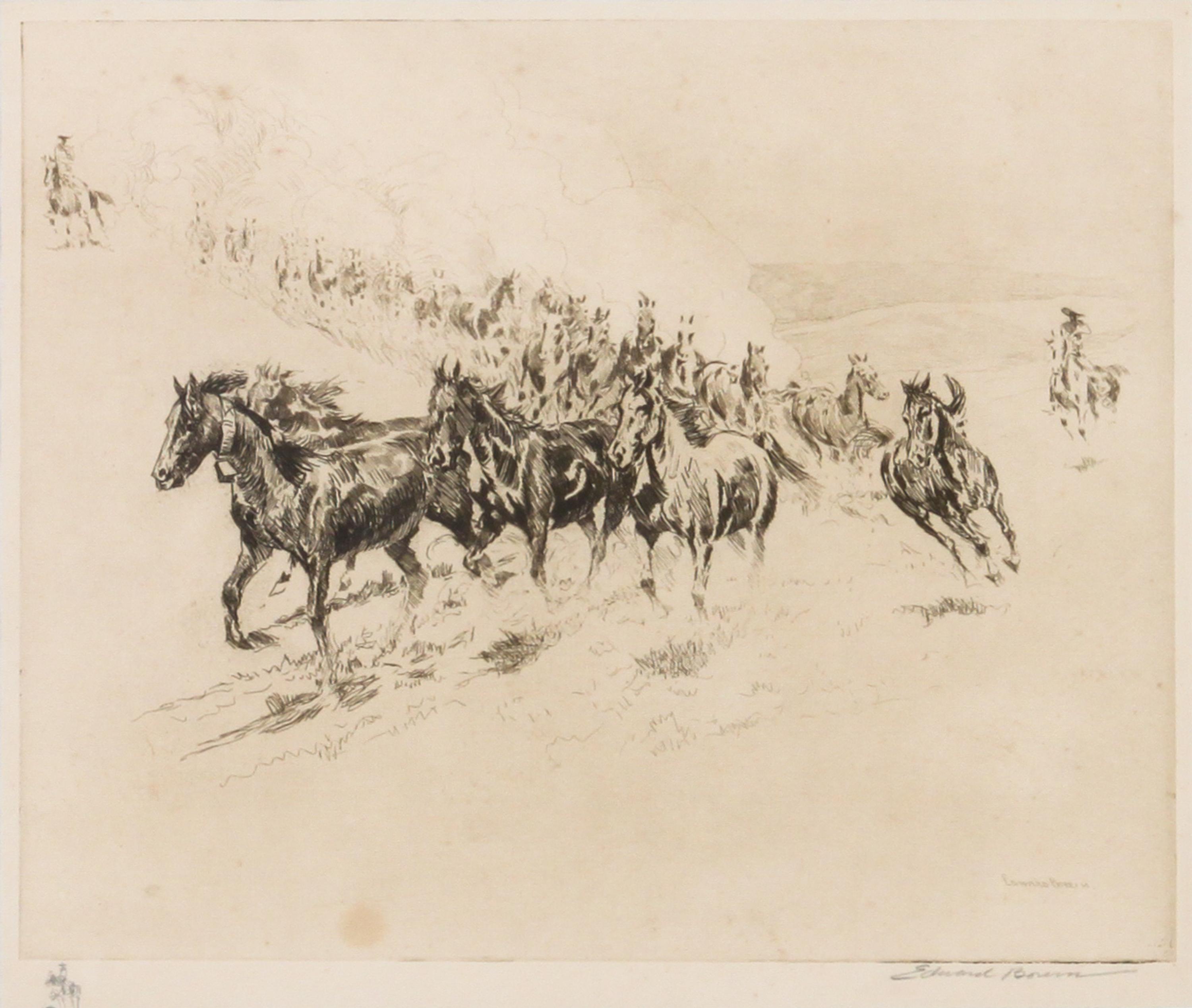 Edward Borein, (American, 1872-1945), The Bell Mare