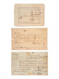 [REVOLUTIONARY WAR] - [CONNECTICUT]. A group of documents related to Connecticut, including Revolutionary War promissory notes issued by the Pay-Table Office.