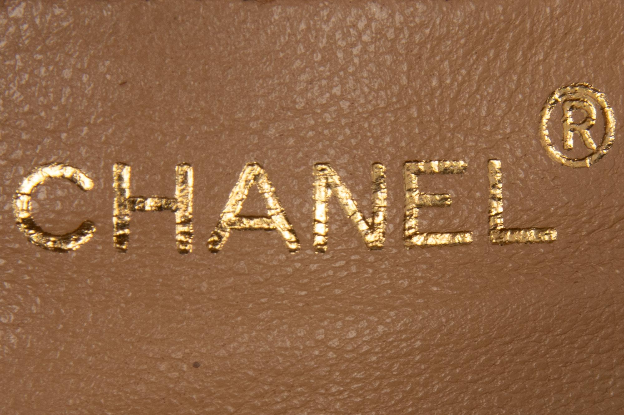 Chanel Tan Lambskin Handbag and Pouch