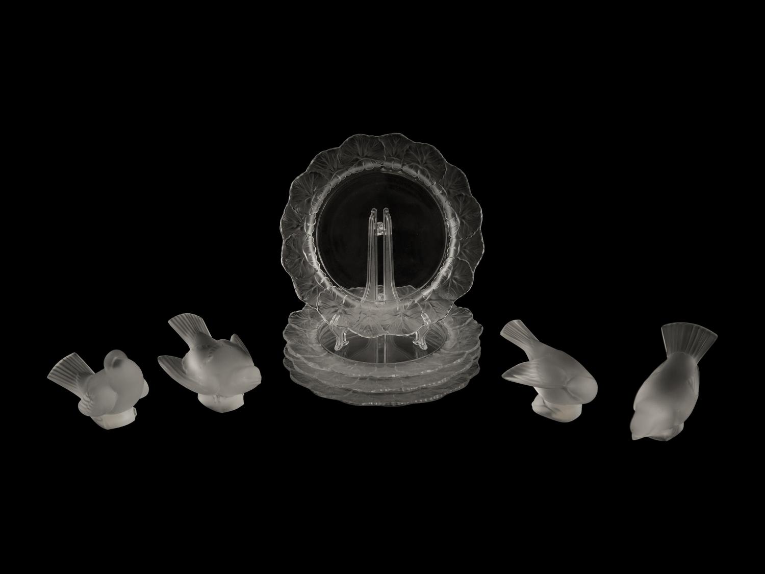 A Group of Lalique Table Articles