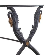 An Empire Style Parcel Gilt Iron Console Table Base