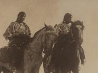 Edward S. Curtis (1868-1952) Two Oglala Girls on Horseback, 1907