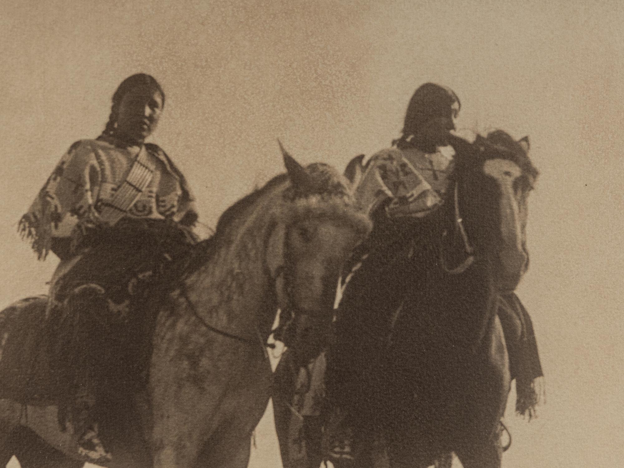 Edward S. Curtis (1868-1952) Two Oglala Girls on Horseback, 1907