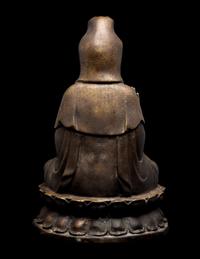 A Chinese Bronze Figure of Guanyin 銅觀音