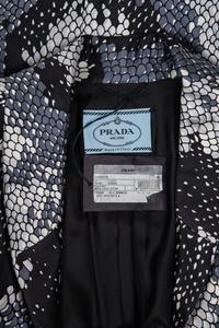 Prada Blue Snake Skin Print Coat, c.2010s