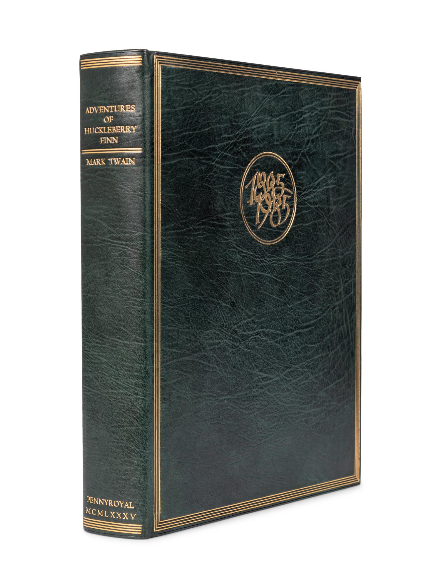 [MOSER, Barry, illustrator]. CLEMENS, Samuel Langhorne (1835-1910). Adventures of Huckleberry Finn. West Hatfield, MA: Pennyroyal Press, 1985.