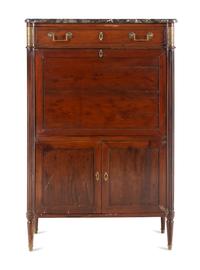 A French Mahogany Secrétaire à Abbatant