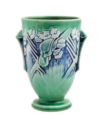 A Roseville Clemana Pottery Vase Height 6 1/2 inches.