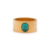 YELLOW GOLD AND TURQUOISE RING