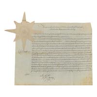 [Americana] Biddle, Charles. Signed land indenture